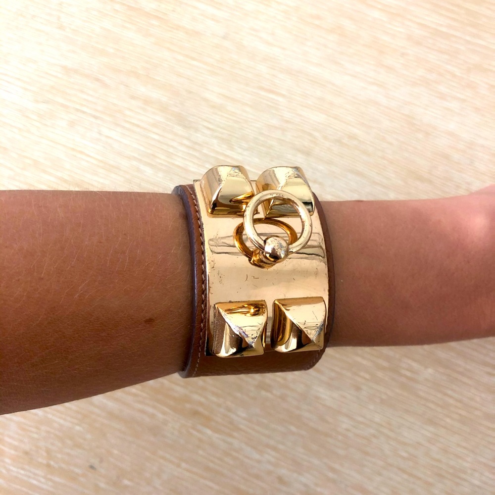 Hermès - Collier de Chien Bracelet -brown leather